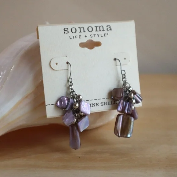 Sonoma Dangling Lilac Earrings NWTO - Picture 5 of 6